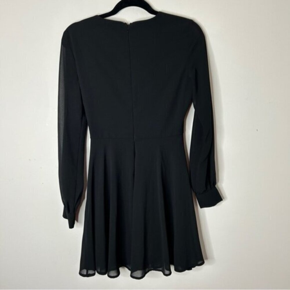LULUS Women’s Mini Dress Black XS Long Sleeve Whimsigoth business casual formal - Picture 11 of 16